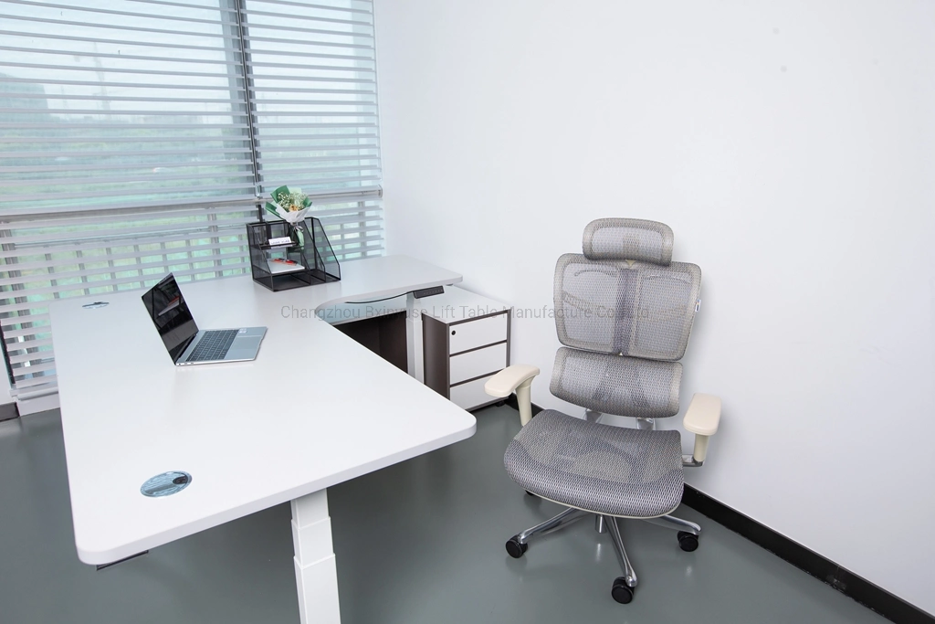 1800mm Corner Size Electric Height Adjustable Standing Office Desk / CEO Desk